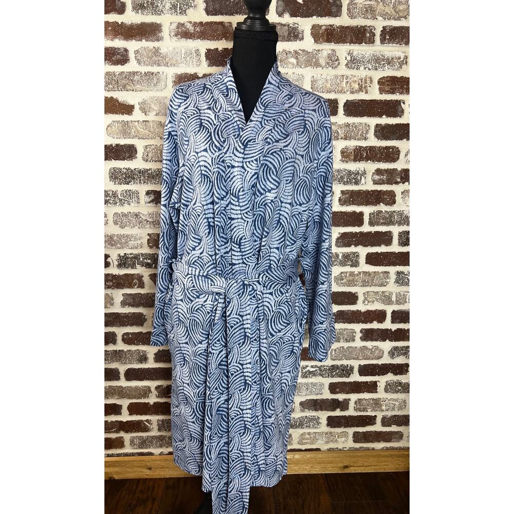 Haven Well Within Organic Cotton Jersey Abstract Wave Robe Women's Size L